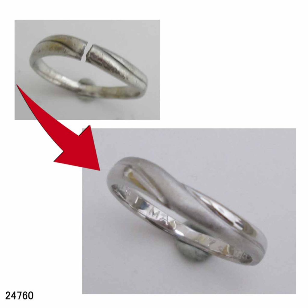 24760プラチナ1000結婚指輪修理